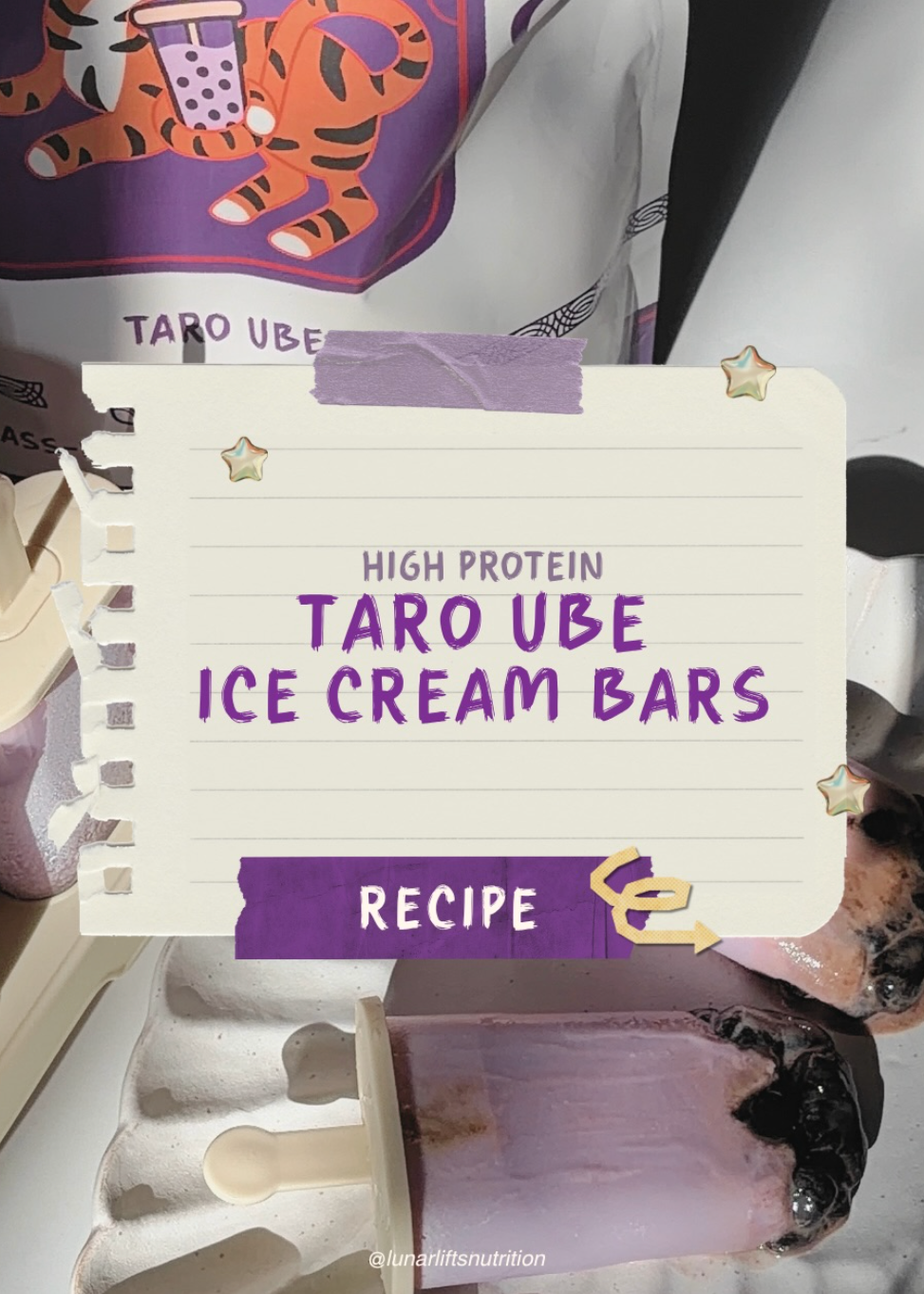 Taro Ube Ice Cream Bars