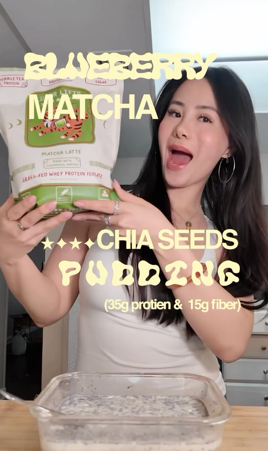 Blueberry Matcha Chia Seed Pudding