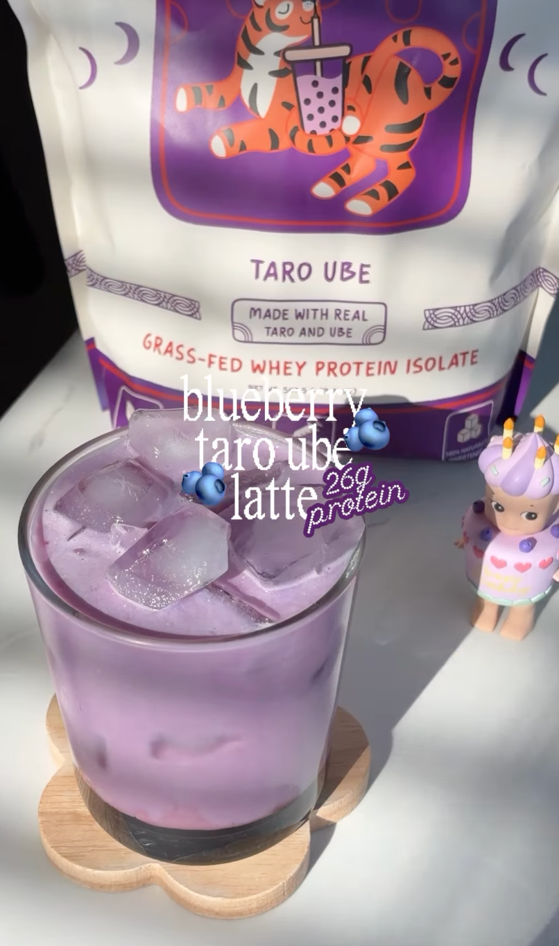 Blueberry Taro Ube Milk Tea
