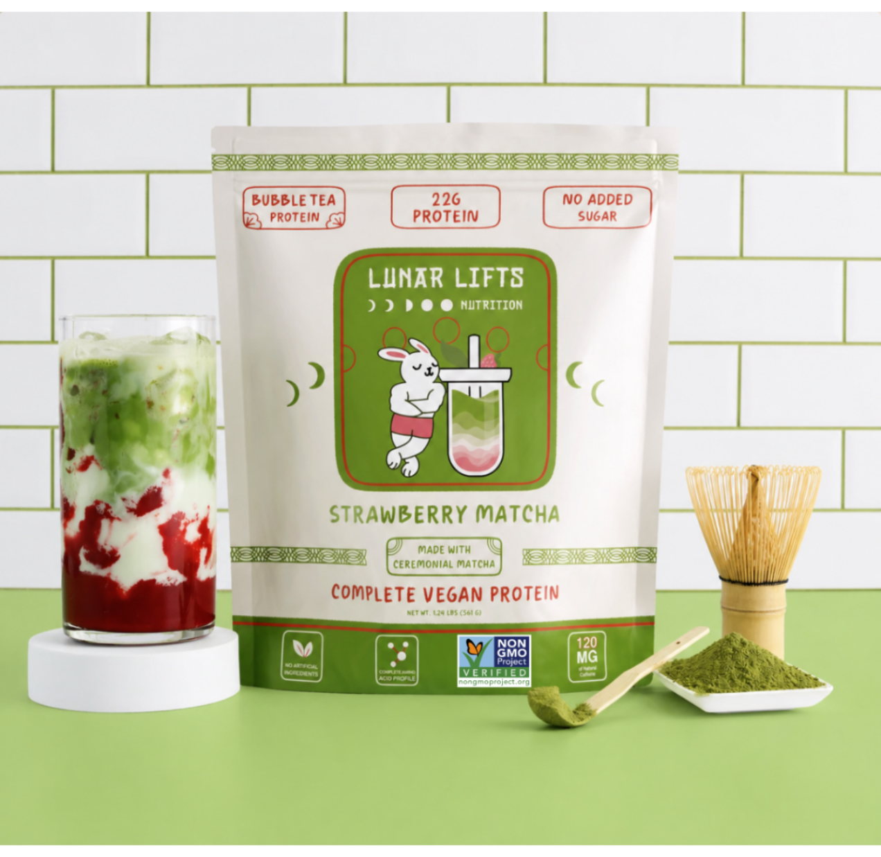 Strawberry Matcha - Vegan