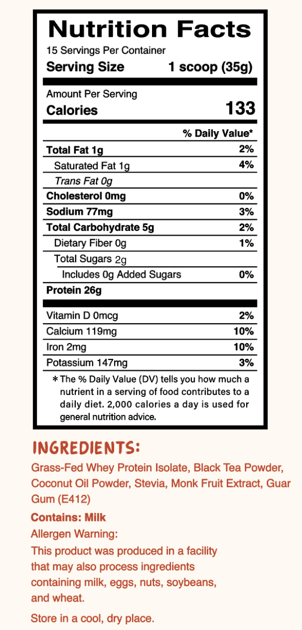 Classic Milk Tea - Whey Protein Isolate