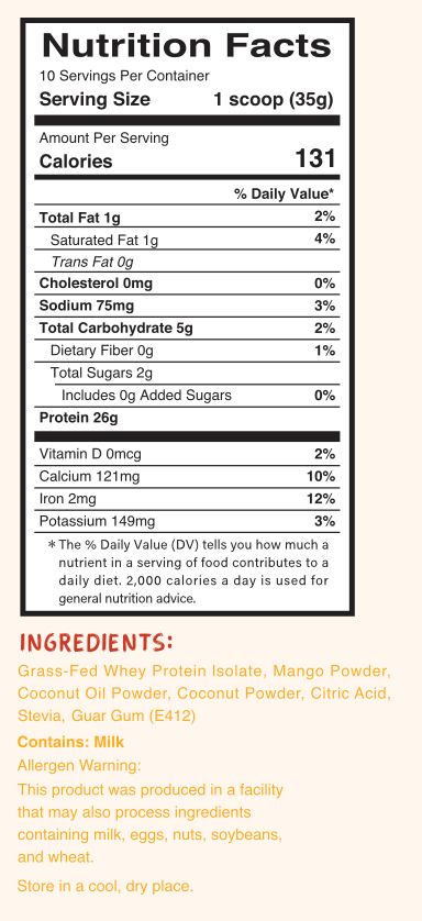 Coconut Mango Cream Whey Protein