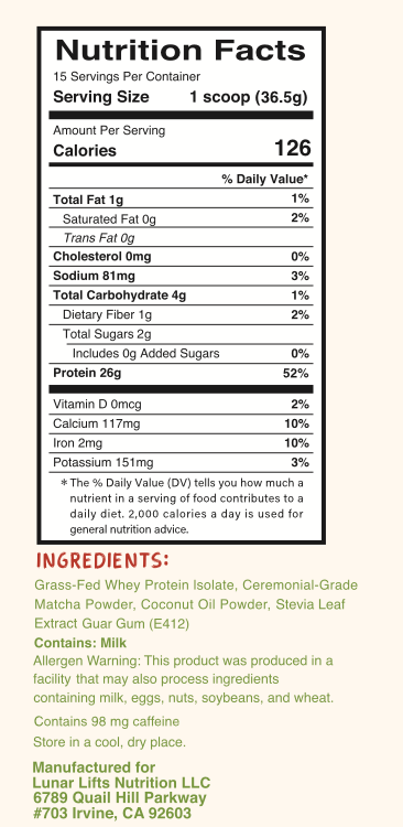 Matcha Latte Whey Protein