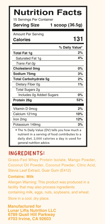 Coconut Mango Cream Whey Protein