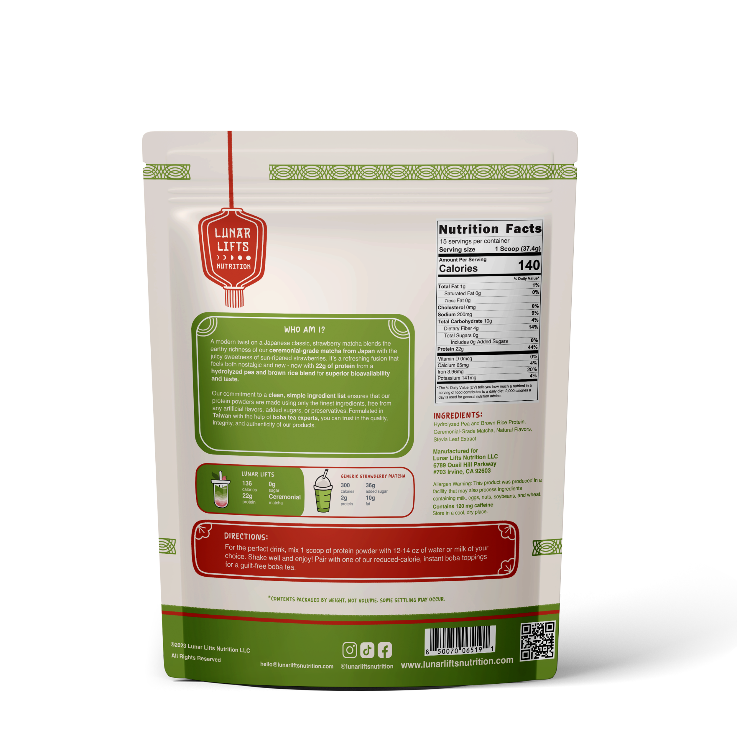 Strawberry Matcha - Vegan