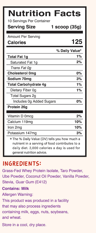 Taro Ube Whey Protein